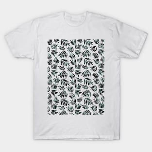 Branches pattern - black and teal T-Shirt